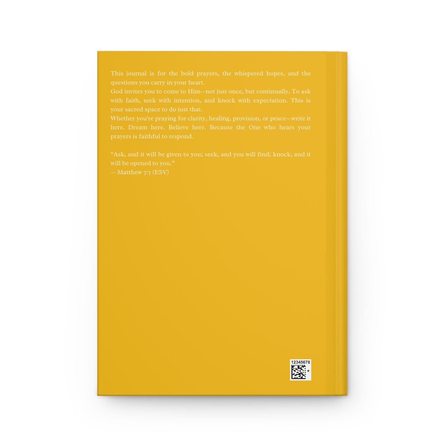 Matthew 7:7 Ask Seek Knock Journal – Christian Yellow Notebook