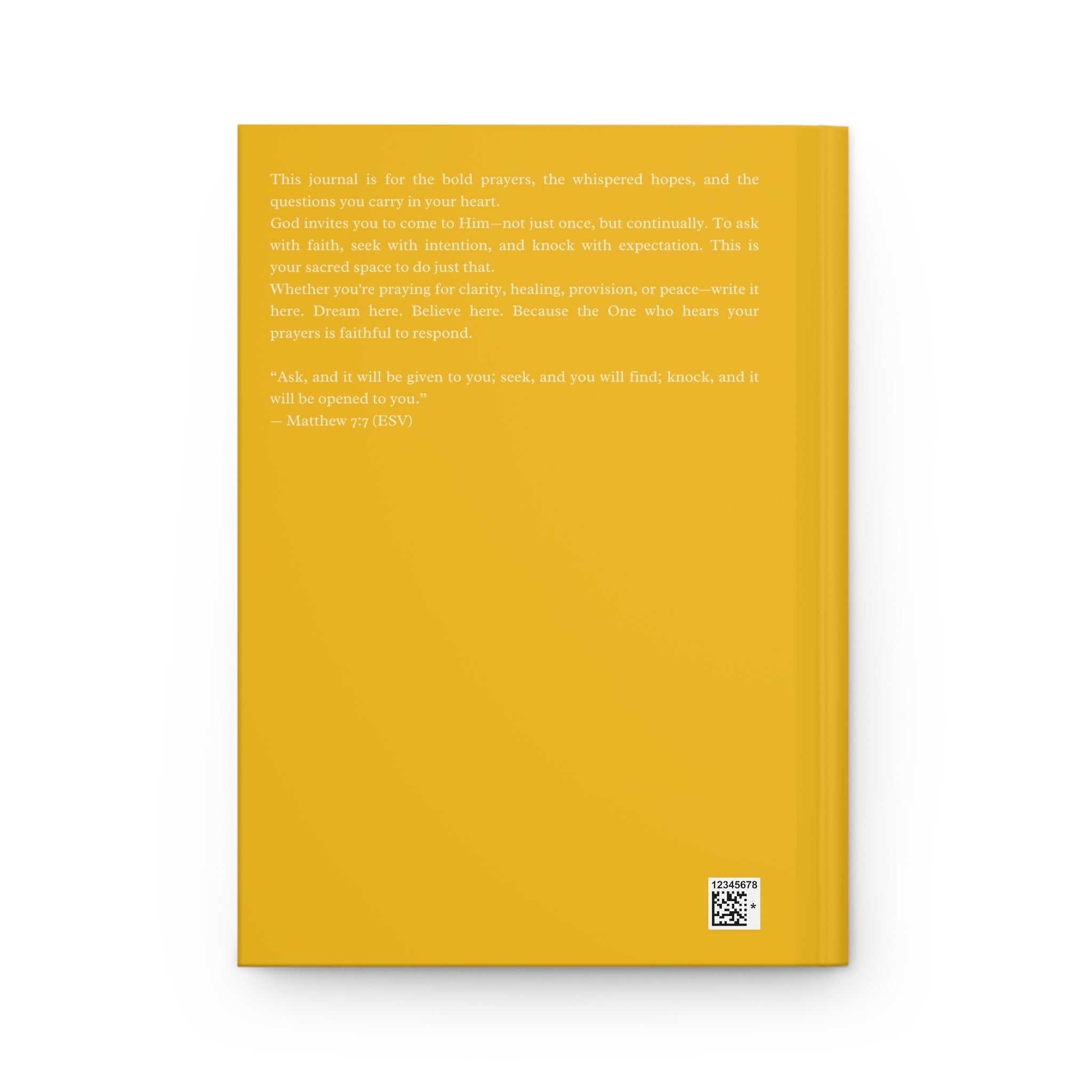 Matthew 7:7 Ask Seek Knock Journal – Christian Yellow Notebook