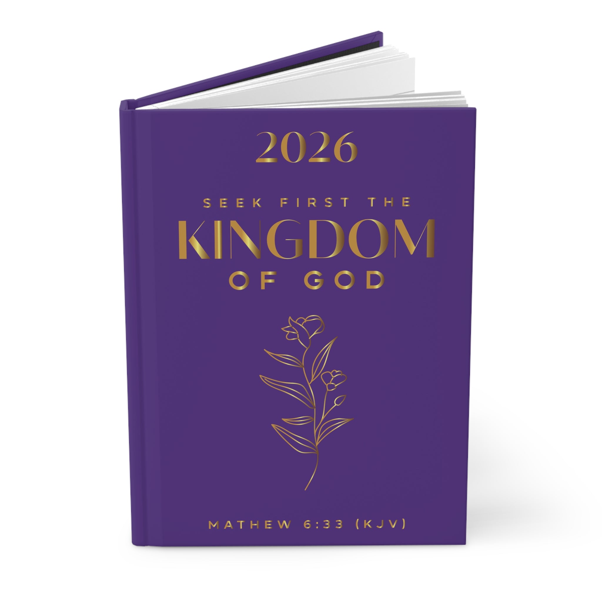 "Matthew 6:33" Faith Prayer Journal —  Christian Hardcover Journal