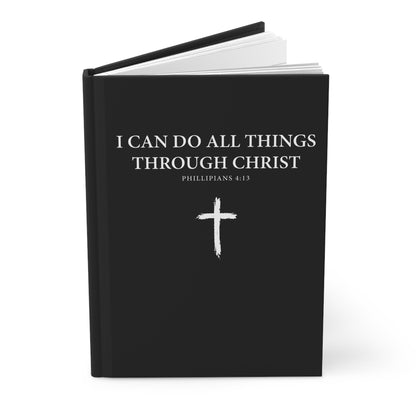 Philippians 4:13 Journal – I Can Do All Things Black Notebook
