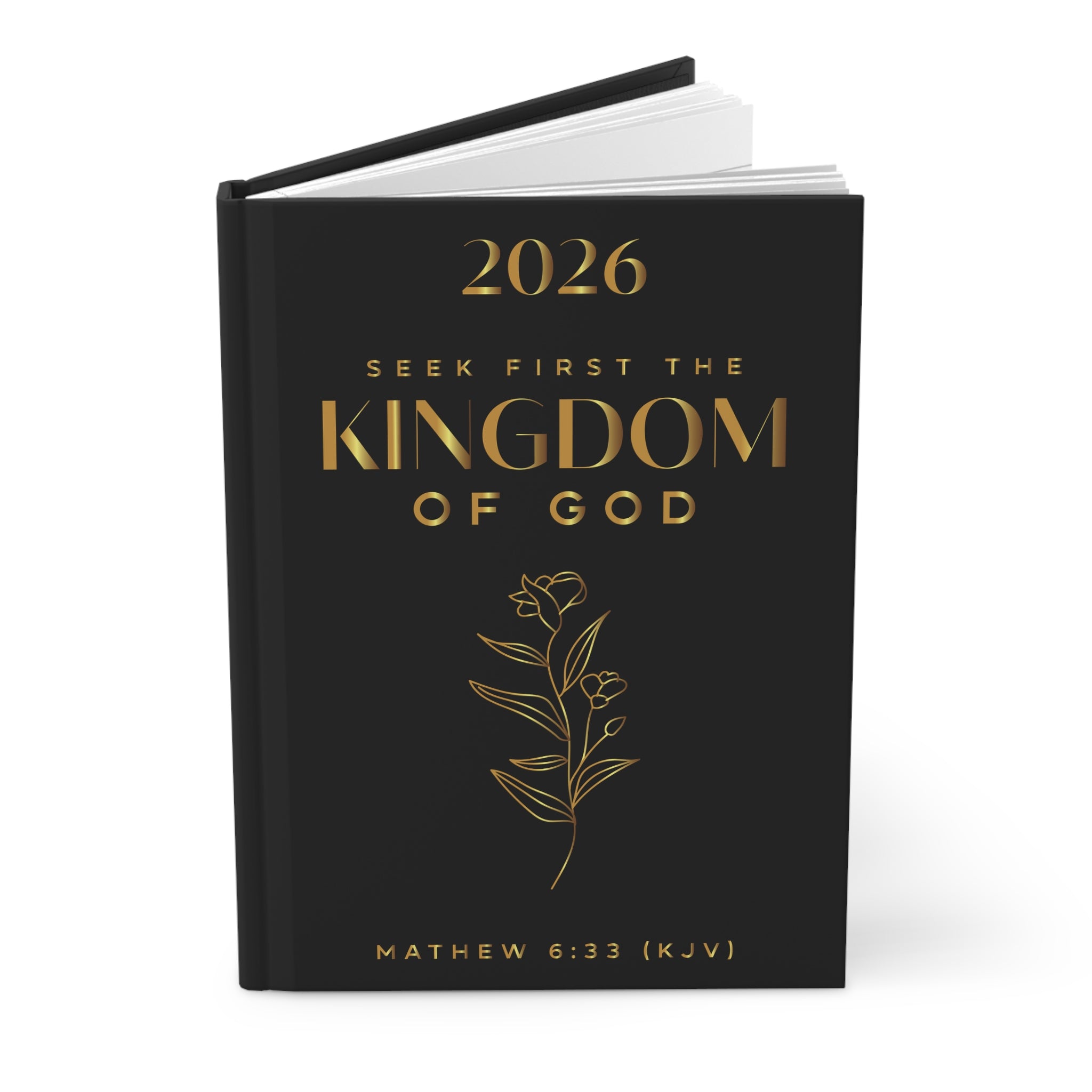 "Matthew 6:33" Faith Prayer Journal —  Christian Hardcover Journal