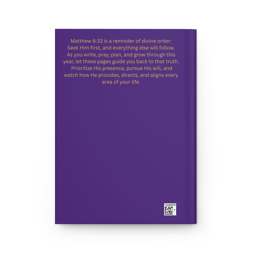 "Matthew 6:33" Faith Prayer Journal —  Christian Hardcover Journal