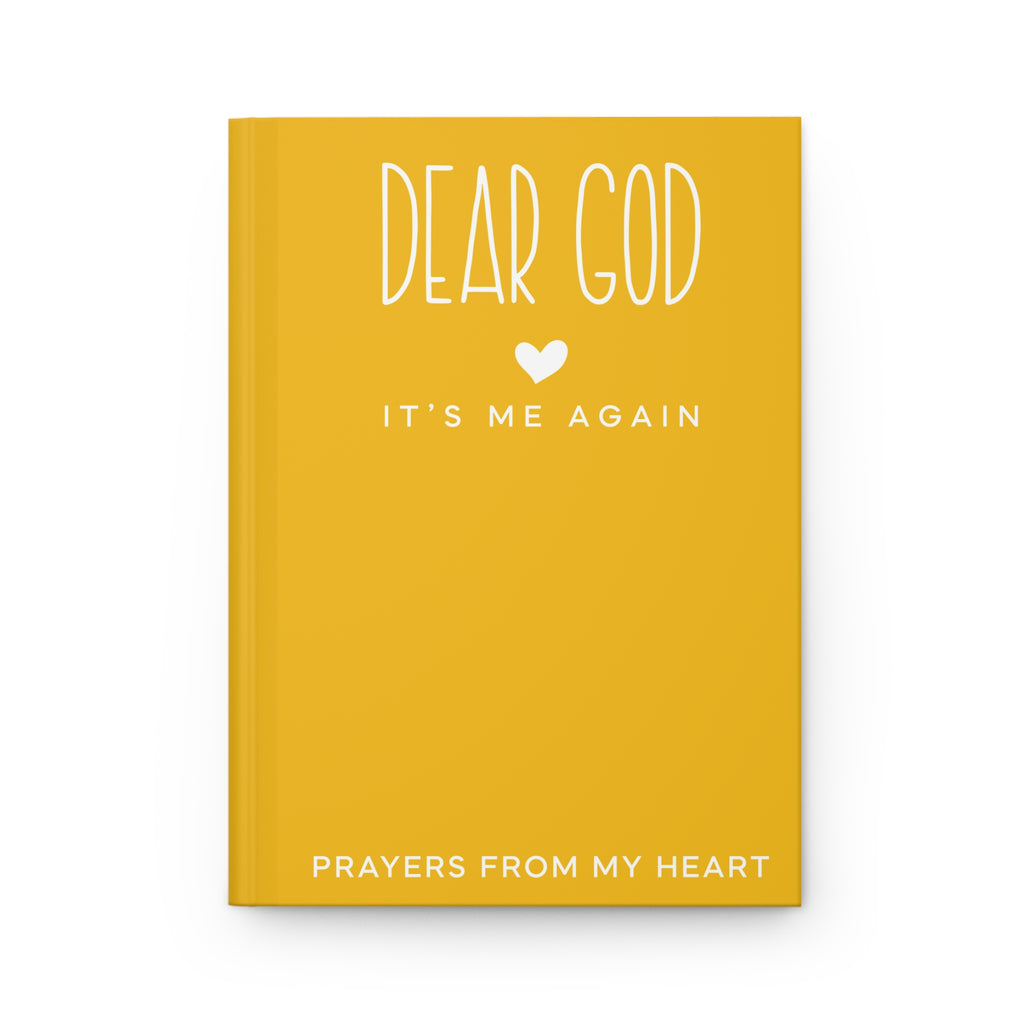 Dear God It’s Me Again Journal – Christian Yellow Prayer Notebook