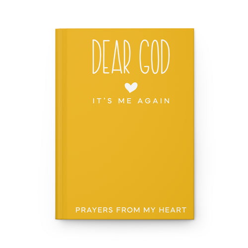 Dear God It’s Me Again Journal – Christian Yellow Prayer Notebook