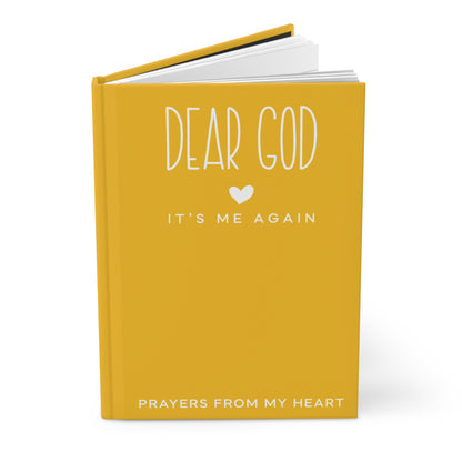 Dear God It’s Me Again Journal – Christian Yellow Prayer Notebook