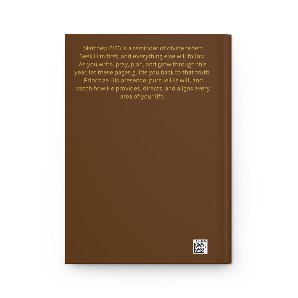 "Matthew 6:33" Faith Prayer Journal —  Christian Hardcover Journal