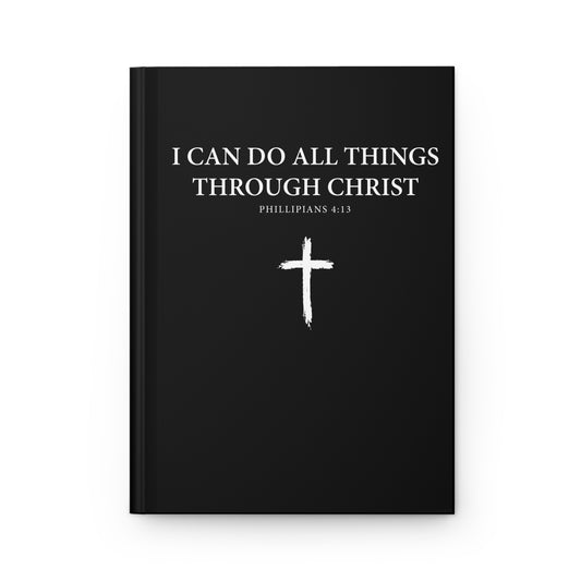 Philippians 4:13 Journal – I Can Do All Things Black Notebook