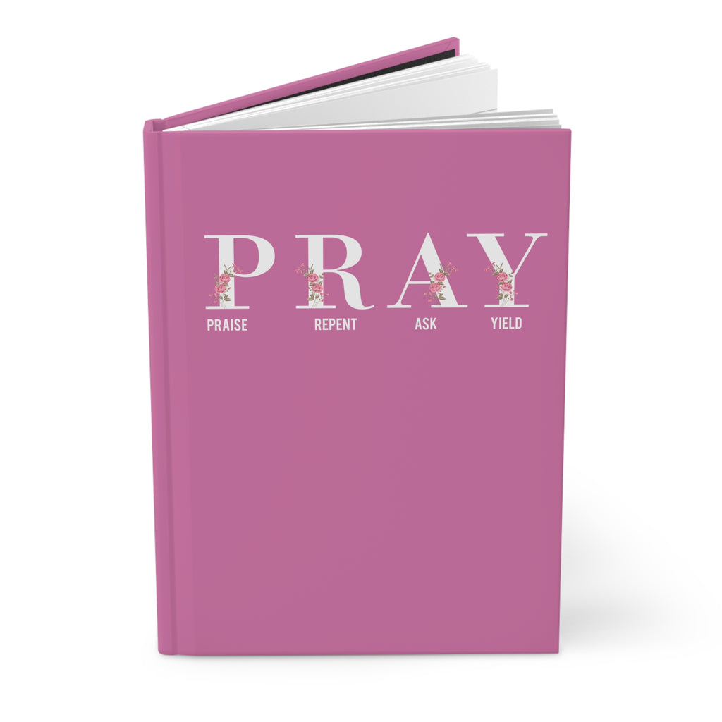 Pray Praise Repent Ask Yield Pink Journal – Faith Notebook