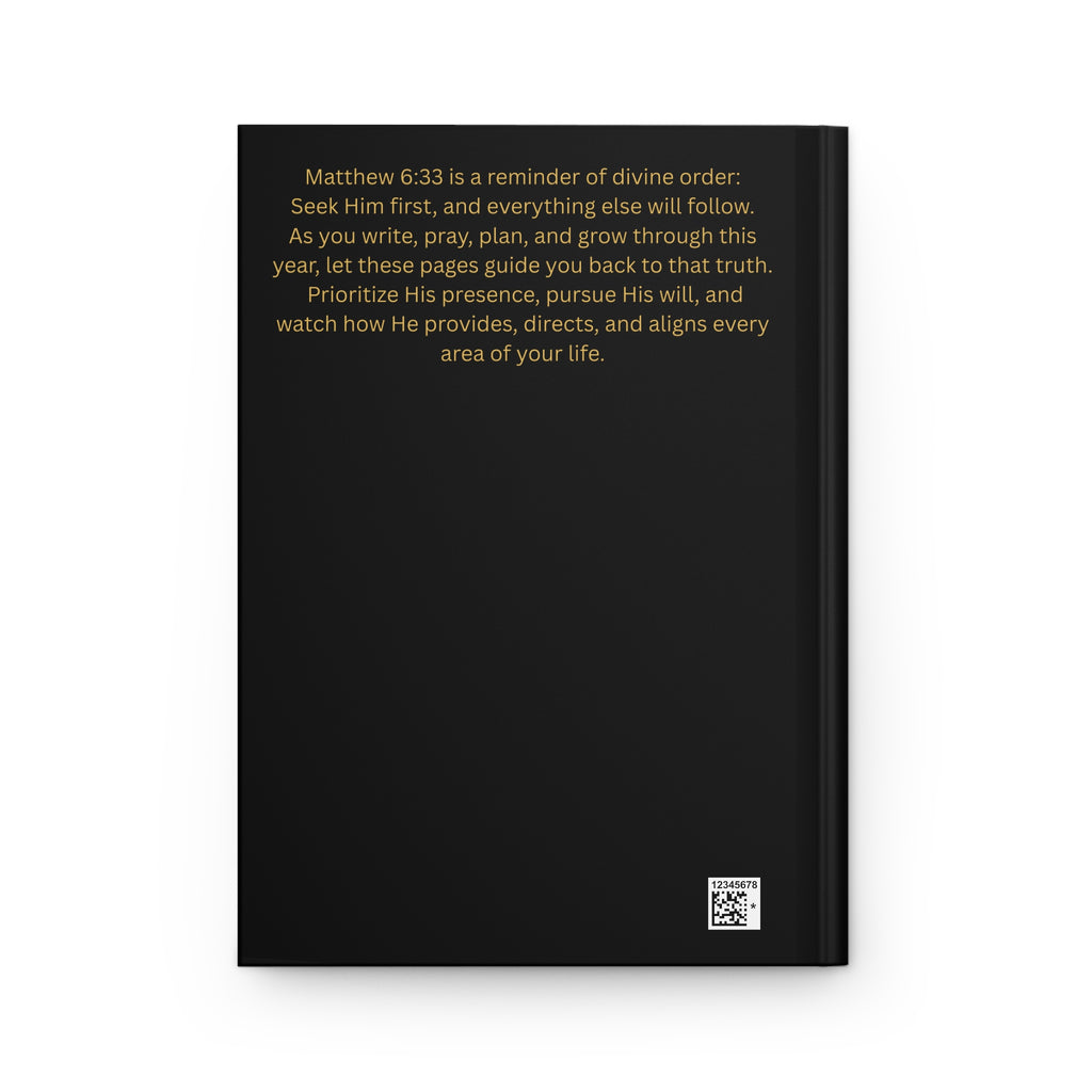 "Matthew 6:33" Faith Prayer Journal —  Christian Hardcover Journal